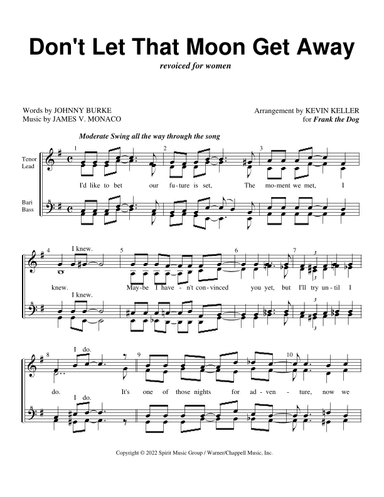Don't Let That Moon Get Away (arr. Kevin Keller)