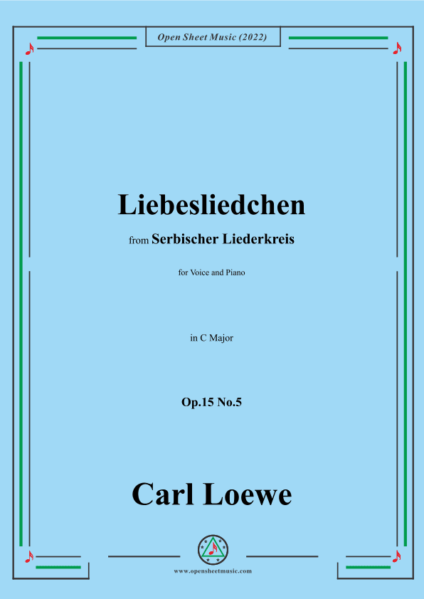 Loewe-Liebesliedchen,in C Major,Op.15 No.5 (arr. OSM Press)