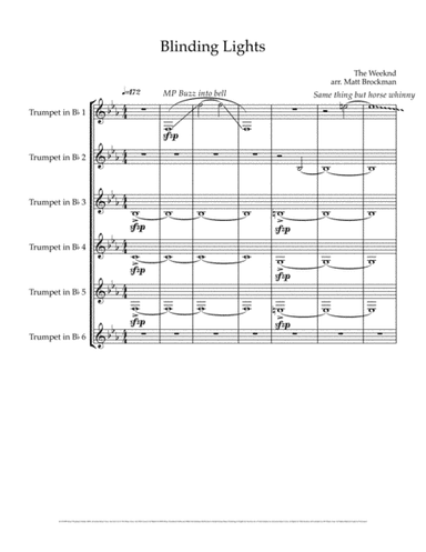Blinding Lights (arr. Matt Brockman)