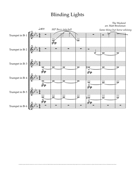 Blinding Lights (arr. Matt Brockman)