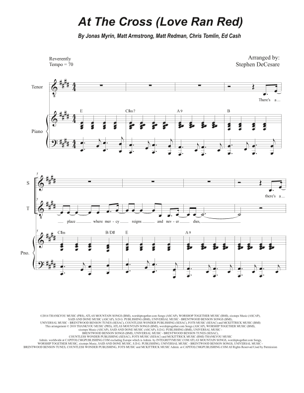 At The Cross (love Ran Red) (arr. Stephen DeCesare)