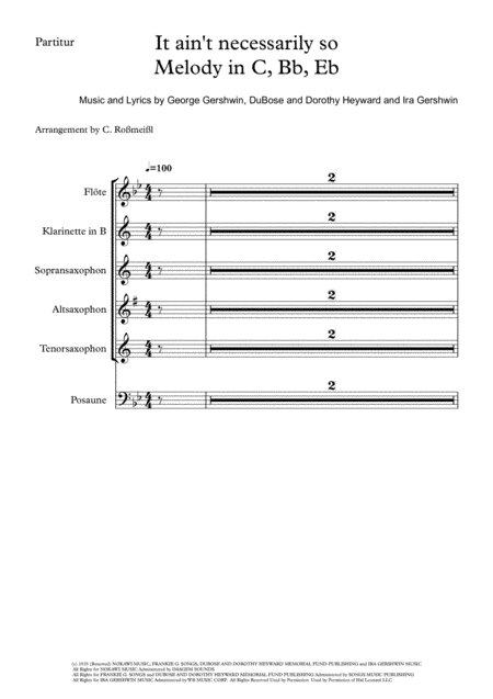 It Ain't Necessarily So  from PORGY AND BESS (arr. Christian Roßmeißl)