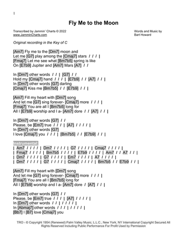 Fly Me To The Moon (in Other Words) (arr. Jammin' Charts)