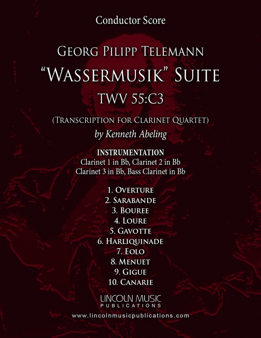 Telemann – Wassermusik Suite Complete (for Clarinet Quartet) (arr. Kenneth Abeling)