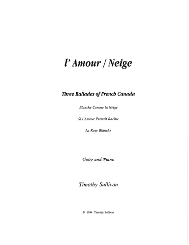 l'Amour/Neige. (Love/Snow)