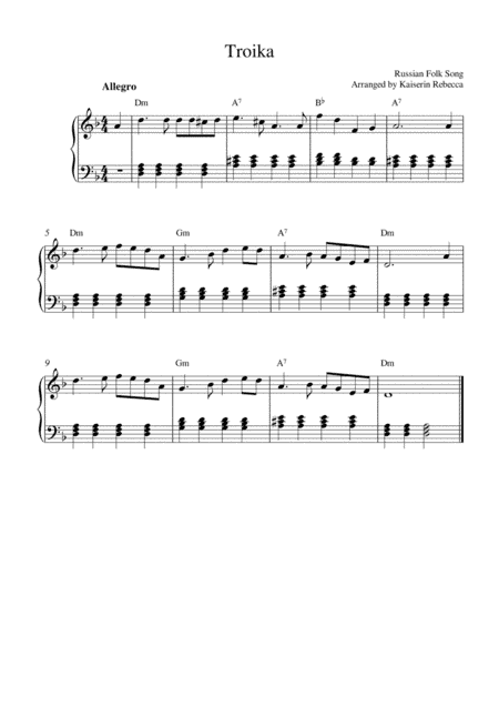 Troika (arr. Kaiserin Rebecca)