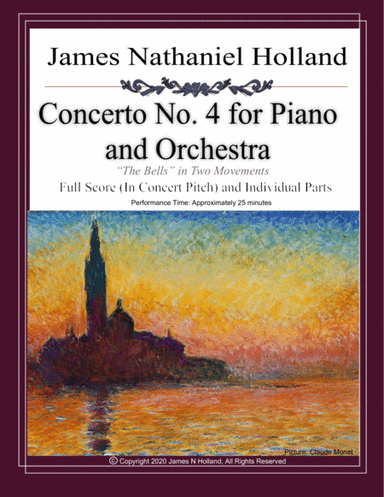 Concerto No. 4 for Piano and Orchestra "The Bells" Full Score and Parts