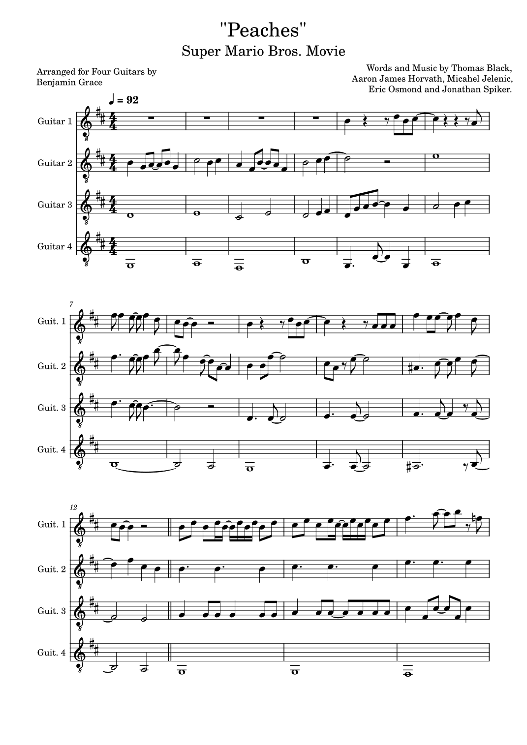 Peaches (arr. Benjamin Grace)