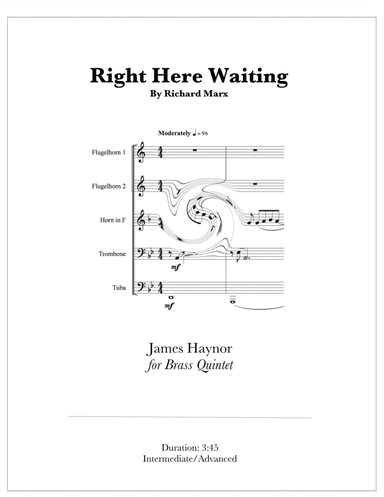 Right Here Waiting (arr. James Haynor)