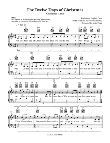 The Twelve Days of Christmas (arr. Javin Tham)