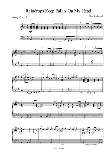 Raindrops Keep Fallin' On My Head (arr. Thomas Jancso)