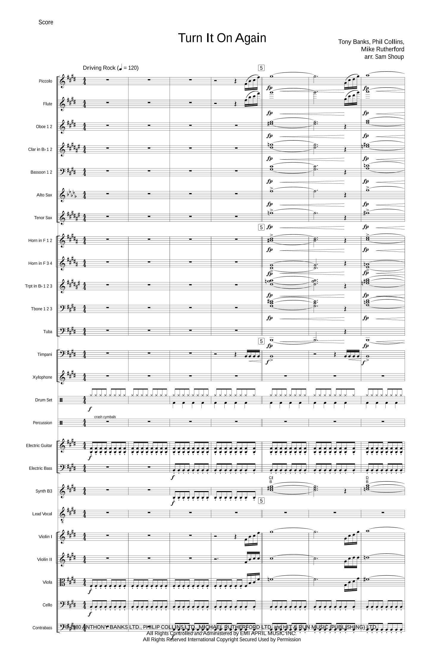 Turn It On Again (arr. Sam Shoup)