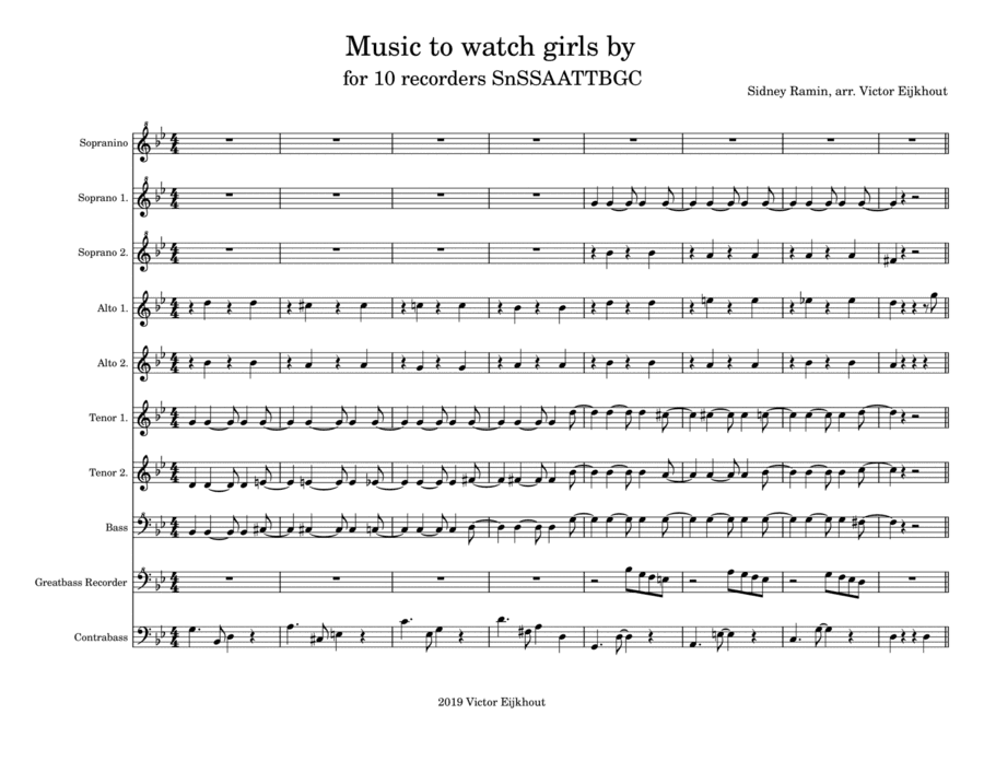 Music To Watch Girls By (arr. Victor Eijkhout)