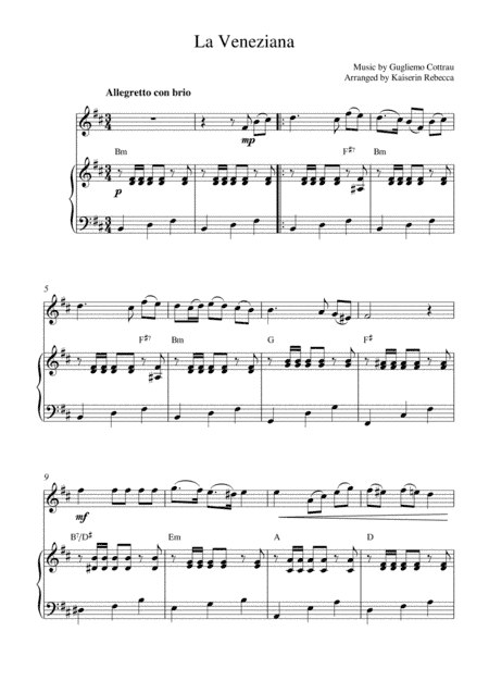 La Veneziana (arr. Kaiserin Rebecca)