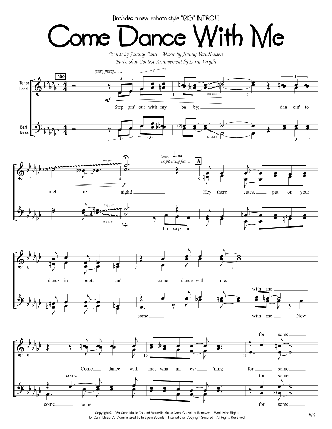 Come Dance With Me (arr. Larry Wright)