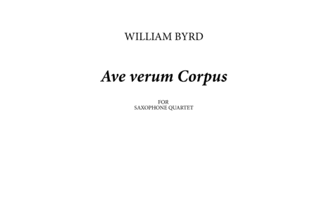 Ave Verum Corpus (arr. Danilo Russo)