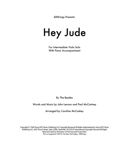 Hey Jude (arr. Caroline McCaskey)