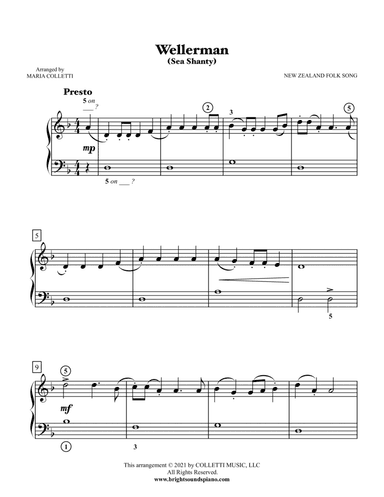Wellerman (Level 2 Piano) (arr. Maria Colletti)
