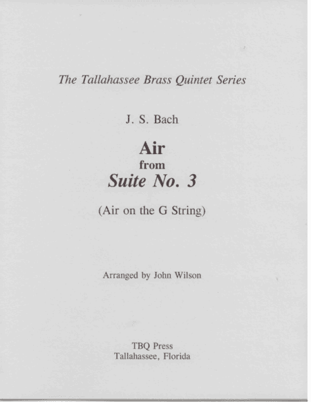 Air from Suite No. 3 (Air on the G String) (arr. John Wilson)