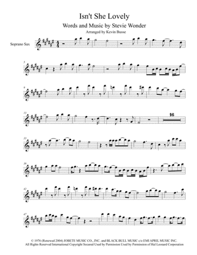 Isn't She Lovely (arr. Kevin Busse)