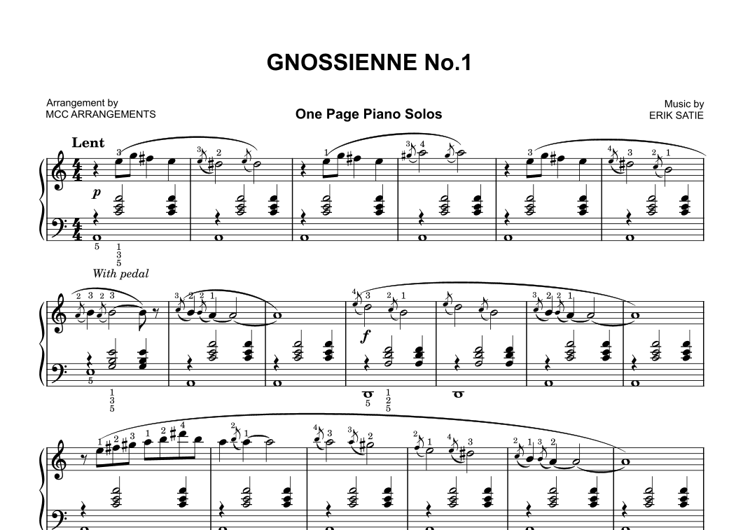 Gnossienne No.1 (arr. MCC Arrangements)