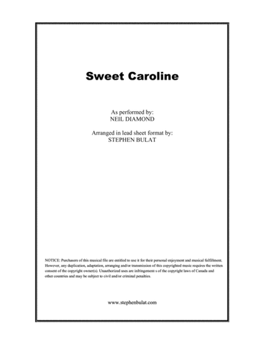 Sweet Caroline (arr. Stephen Bulat)