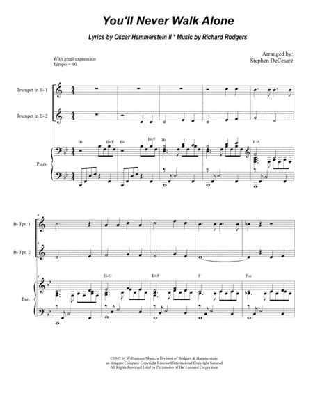 You'll Never Walk Alone (arr. Stephen DeCesare)