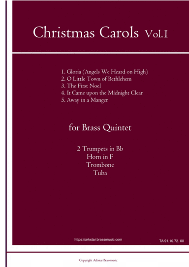 Christmas Carols for Brass Quintet Vol.1 (5 Christmas Carols) (arr. Arkstar Brassmusic)