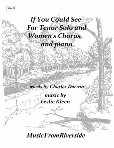 If You Could See What I Have Seen for tenor solo, Women's Chorus, and Piano