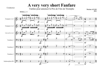 A very very short Fanfare, for brass - score and parts