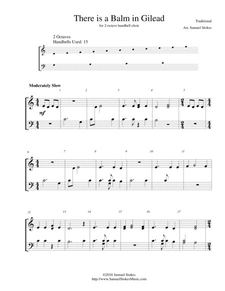 There is a Balm in Gilead - for 2-octave handbell choir (arr. Samuel Stokes)