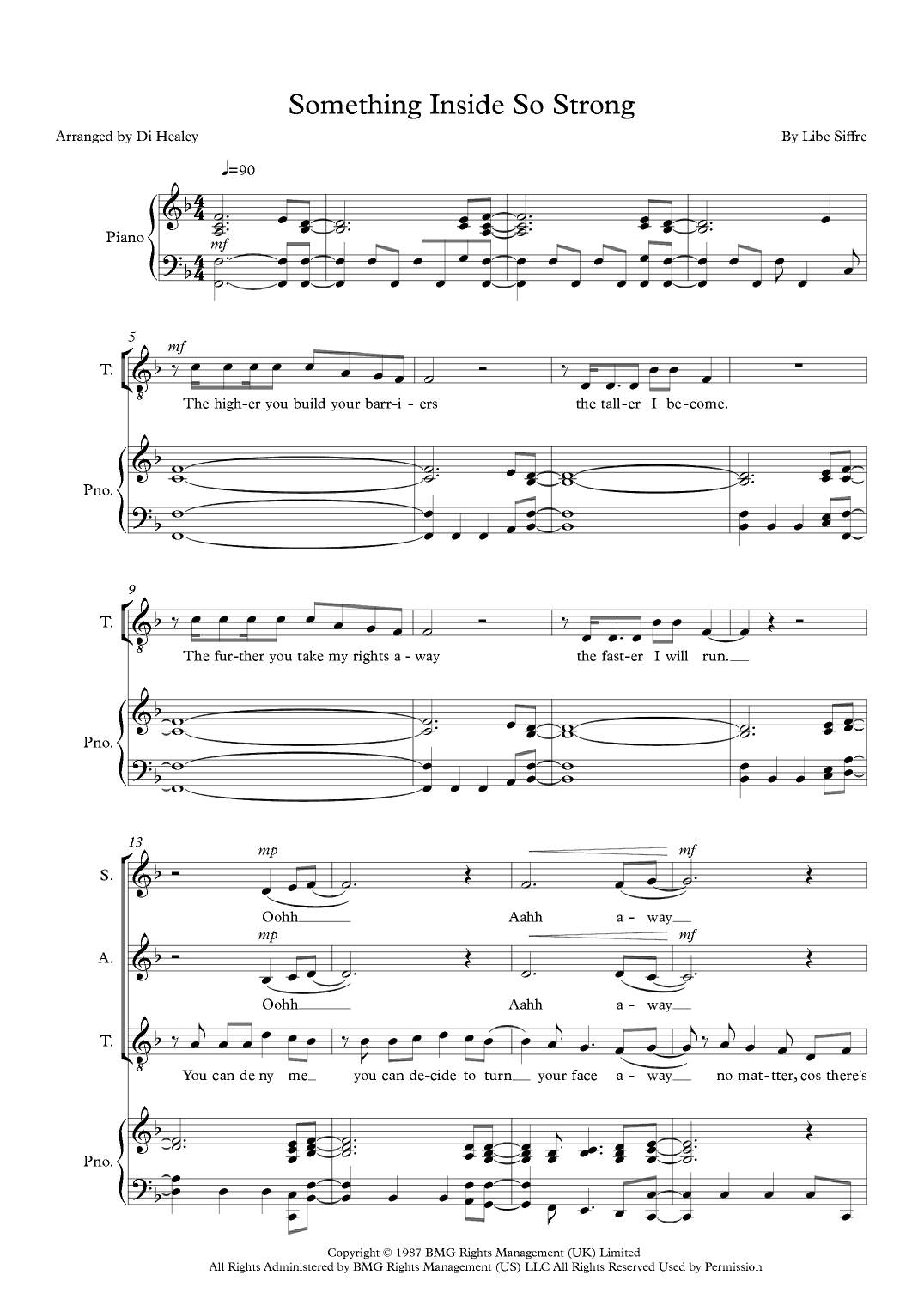 (something Inside) So Strong (arr. Di Healey)