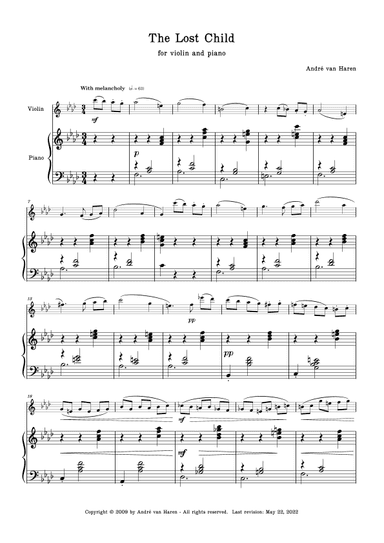 The Lost Child for violin and piano