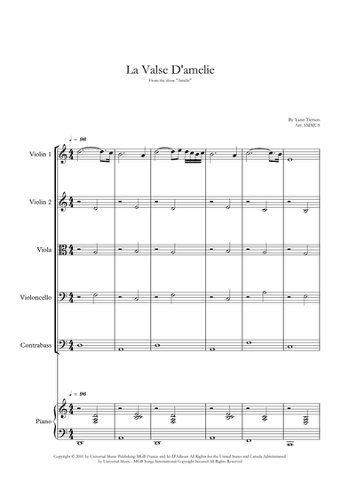 La Valse D'amelie (arr. SMMUS)