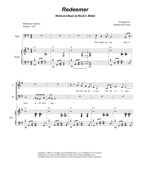 Redeemer (arr. Stephen DeCesare)