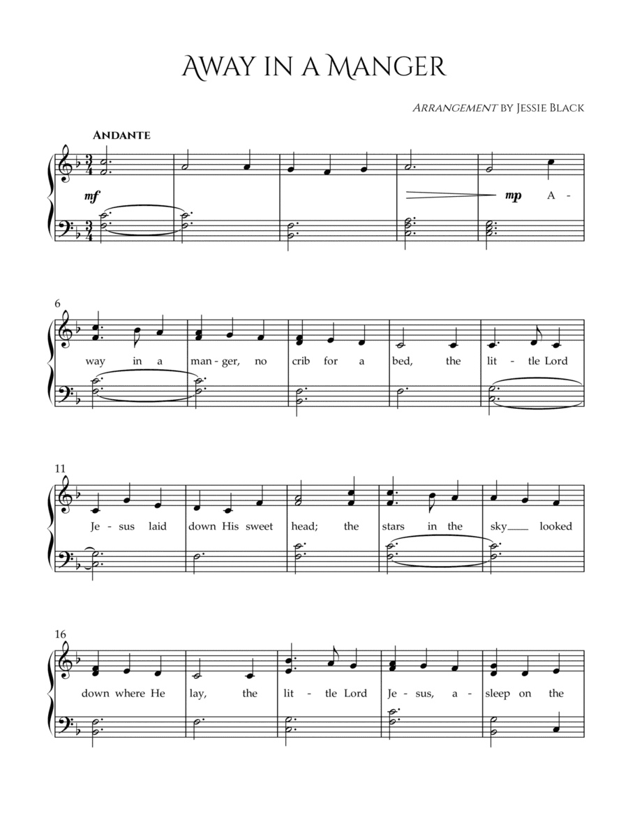 Away in a Manger (arr. Jessie Black)