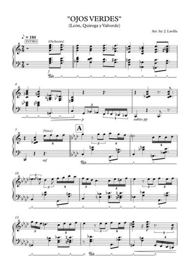 OJOS VERDES (arr. Jesús Lavilla)