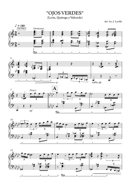 OJOS VERDES (arr. Jesús Lavilla)