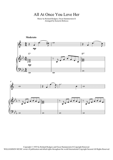 All At Once You Love Her (arr. Kaiserin Rebecca)