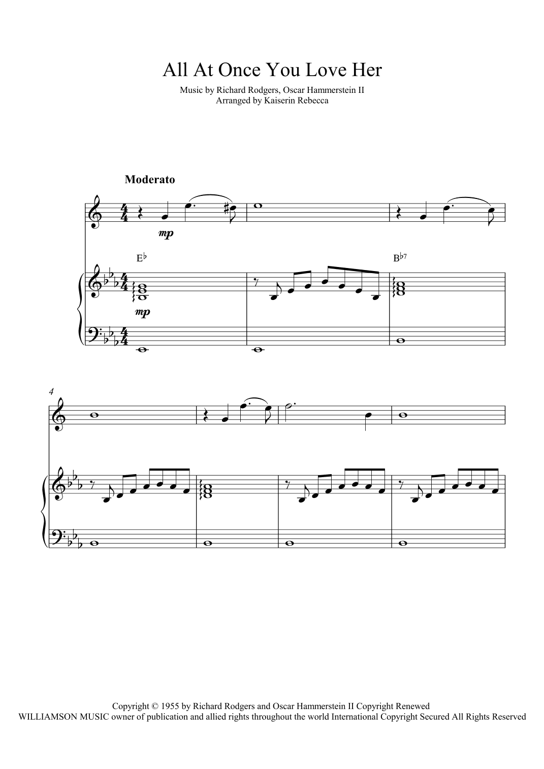 All At Once You Love Her (arr. Kaiserin Rebecca)