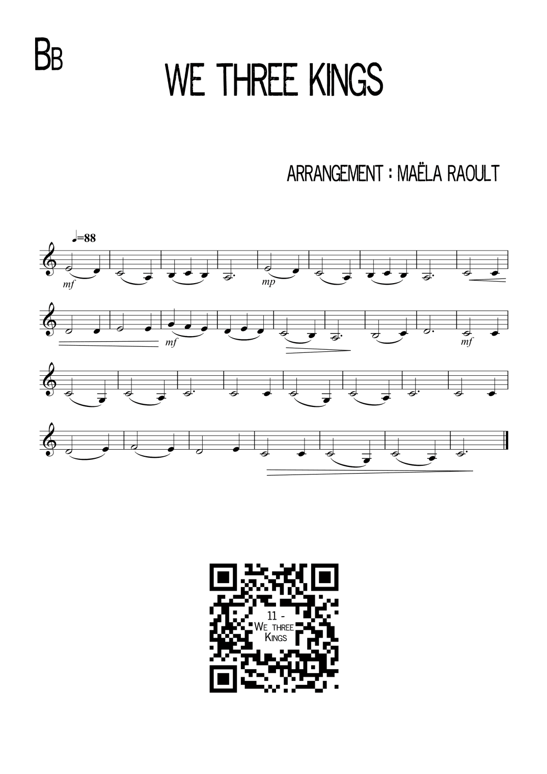 We three Kings (arr. Maëla Raoult)