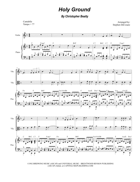 Holy Ground (arr. Stephen DeCesare)