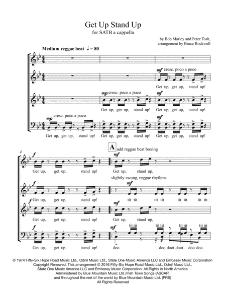 Get Up Stand Up (arr. Bruce Rockwell)