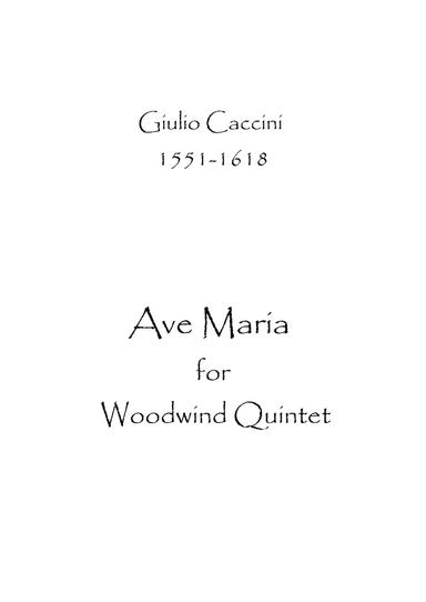 Ave Marie (arr. Spence Bundy)