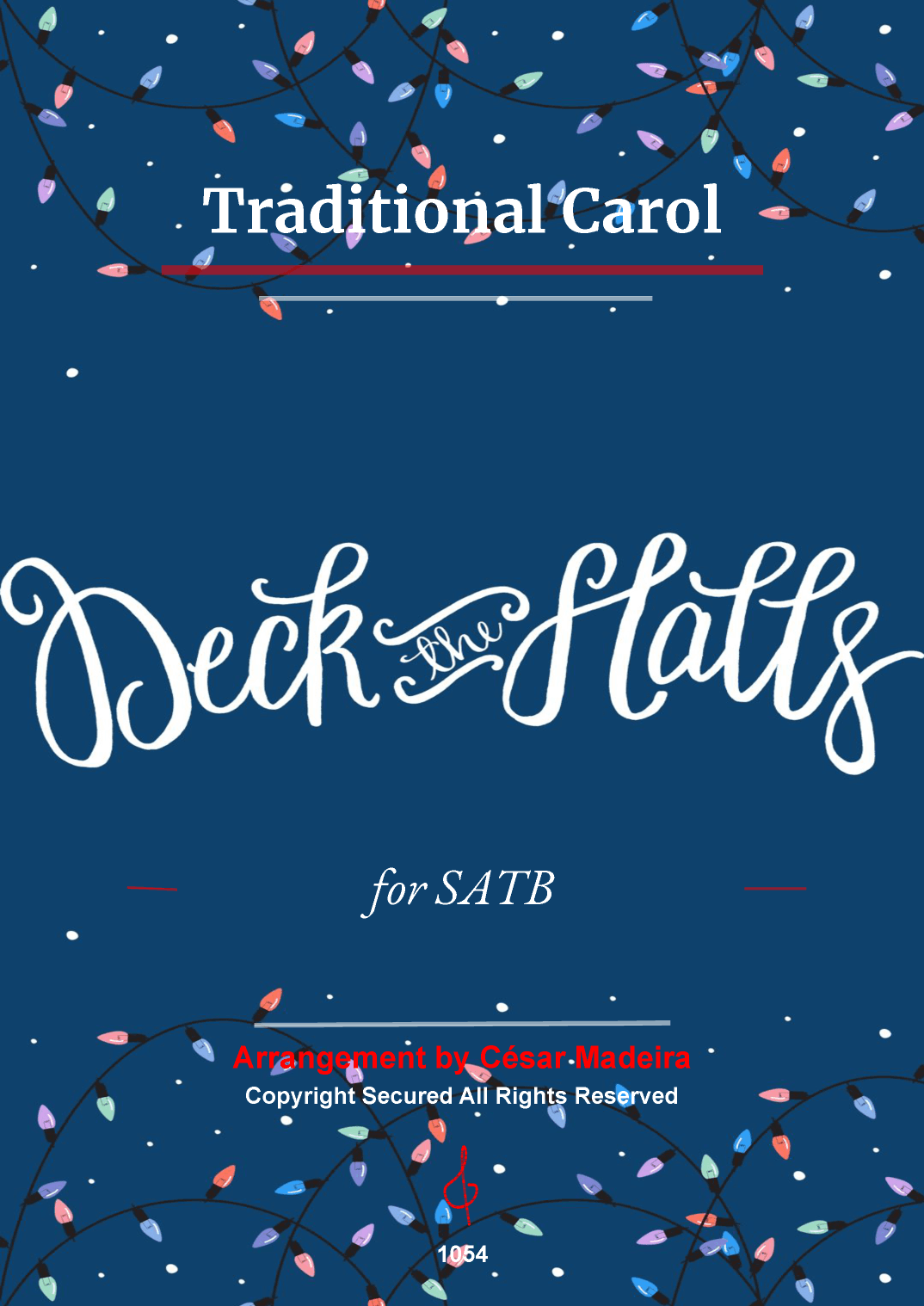 Deck The Halls - SATB - W/Chords (Full Score) (arr. César Madeira)