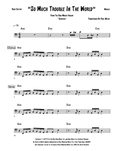 So Much Trouble In The World (arr. Accubass)