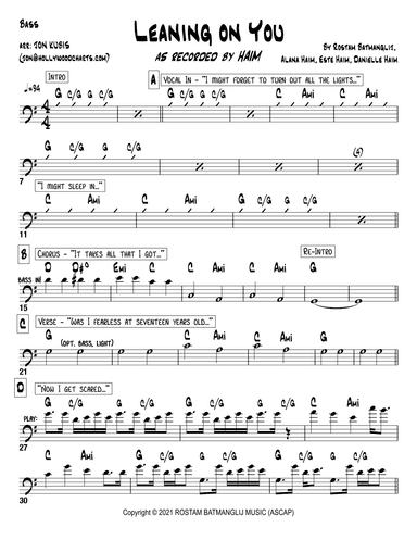 Leaning On You (arr. Jon Kubis)