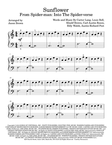 Sunflower (arr. Jason Brown)