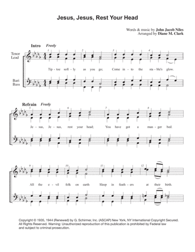Jesus, Jesus, Rest Your Head (arr. Diane M. Clark)