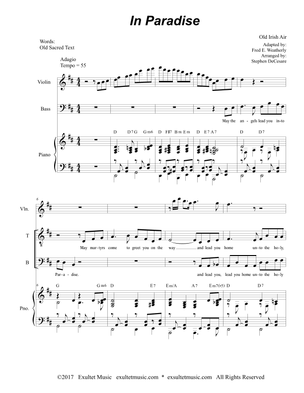 In Paradise (SATB Divisi) (arr. Stephen DeCesare)